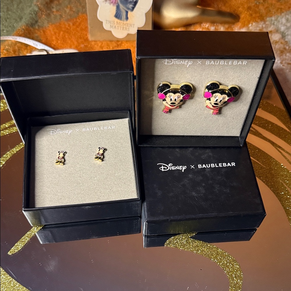New! 2 pairs of BaubleBar Disney Earrings